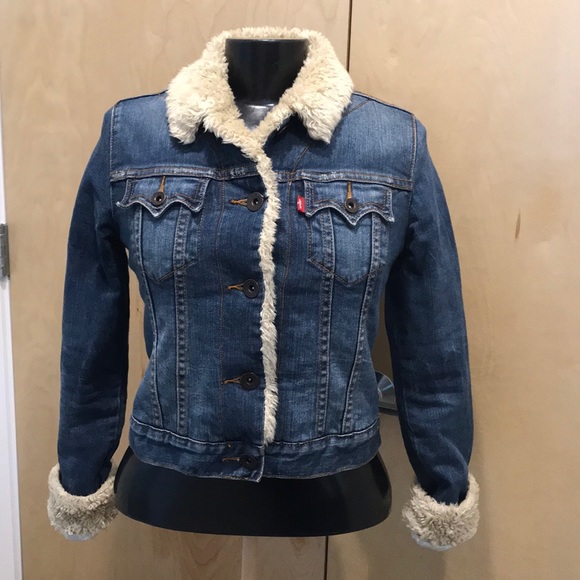levis jean fur jacket